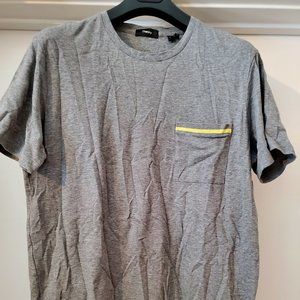 Theory Crewneck Short Sleeve Grey T Shirt  Sz L
